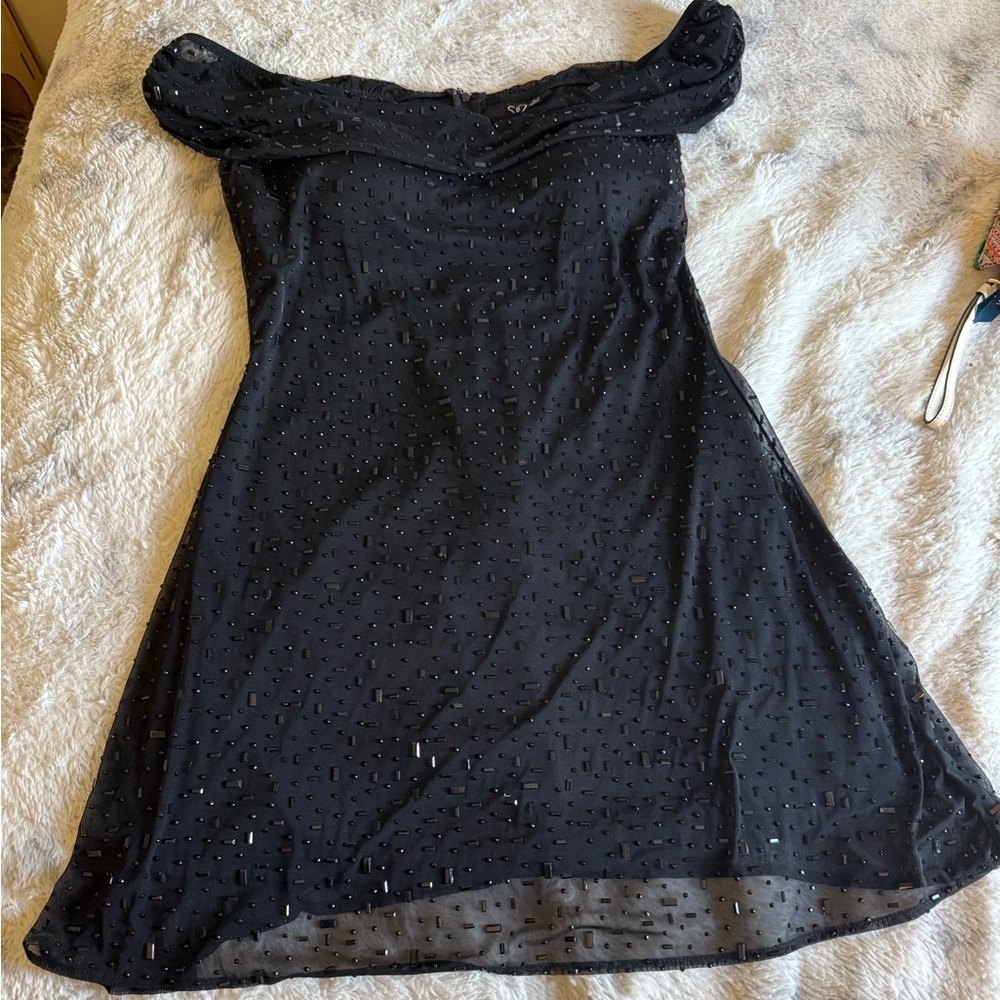 Windsor Black Sequin Mini Dress